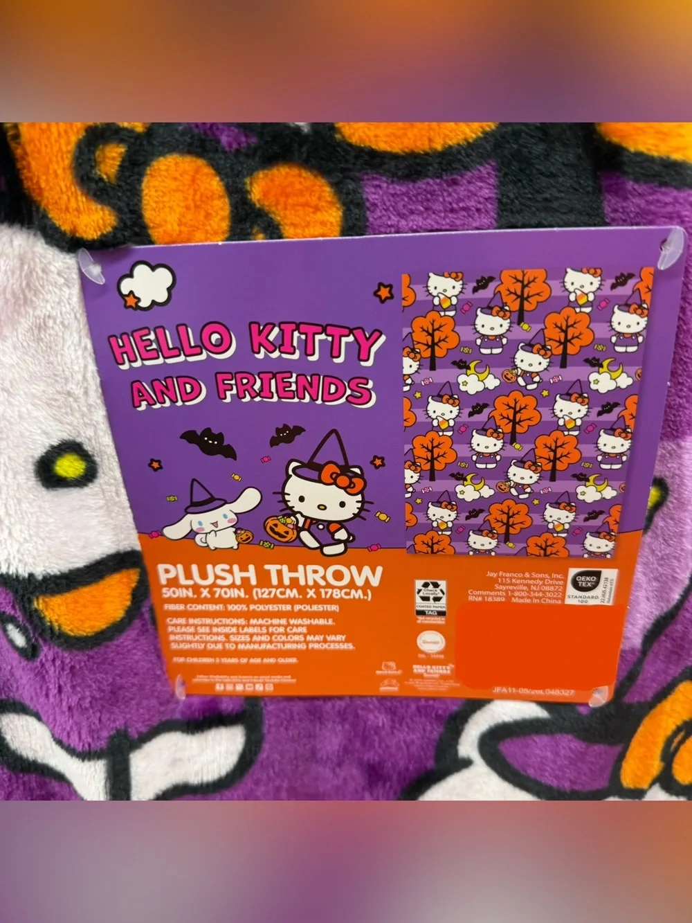 New hello kitty Halloween blanket throw